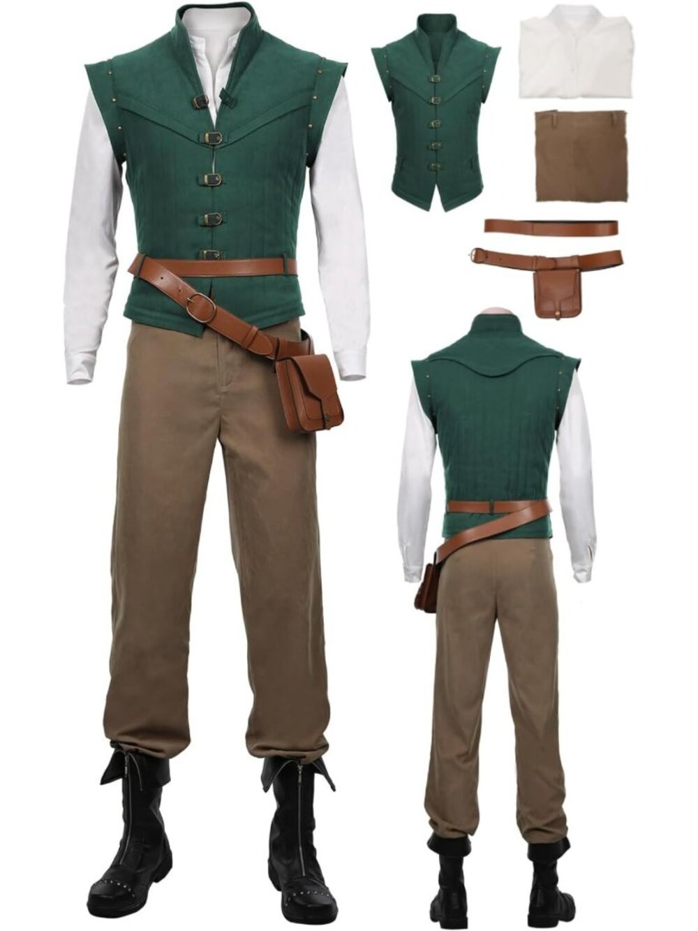 Men's Prince Cosplay Costume - Flynns Riders Halloween Outfit for Adults